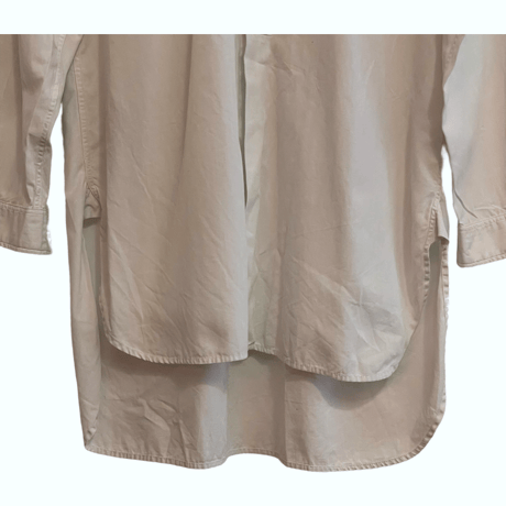 VINTAGE/ANTIQUE (USED) WHITE LONG TAIL BANDCOLLAR SHIRTS