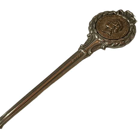 USED ANTIQUE 1953 ELIZABETH II CROWNED SPOON MADE IN ENGLAND