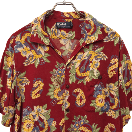 USED VINTAGE   POLO RALPH LAUREN S/S OPEN COLLAR SHIRTS