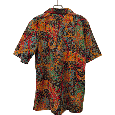USED VINTAGE   POLO RALPH LAUREN S/S OPEN COLLAR SHIRTS　CALDWELL