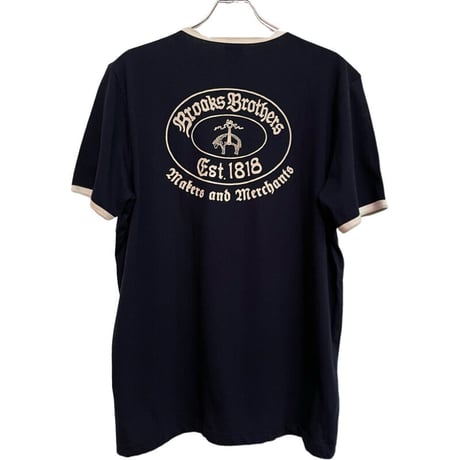 新品　 BROOKS BROTHERS S/S TRIM TSHIRTS  ”MAKERS&MERCHANT" CLASSIC FIT