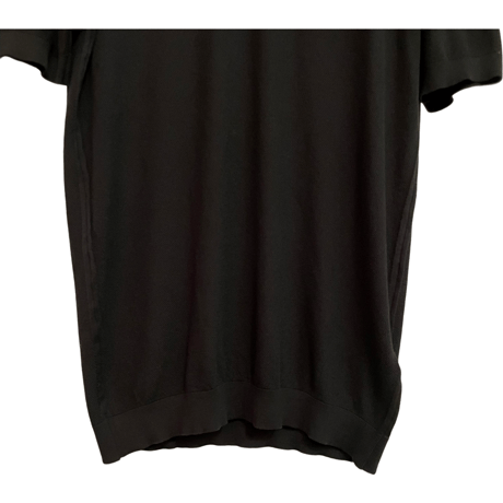 新品　JOHN SMEDLEY S/S  CREWNECK KNIT BLACK  100% SEA ISLAND COTTON  "MADE IN ENGLAND"
