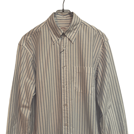 新品　 BROOKS BROTHERS STRIPE  OXFORD POLO COLLAR SHIRTS  ”MADE IN USA”
