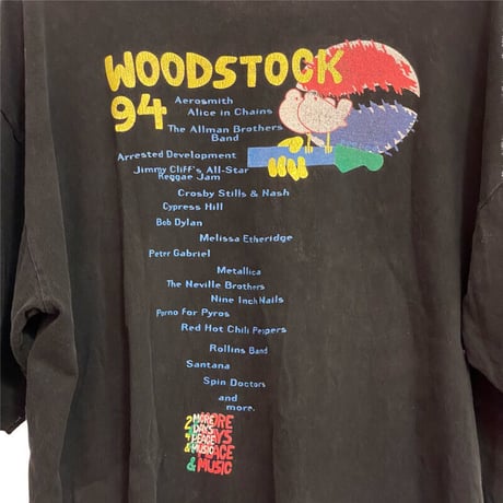 USED VINTAGE 90s WOODSTOCK 94 ROCK TEE