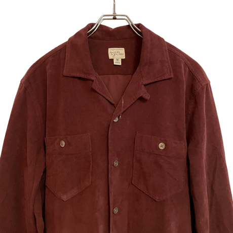 新品　J CREW BURGUNDY  CORDUROY CAMP SHIRTS