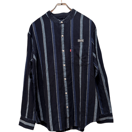 NEW  LEVI'S×OASIS BANDCOLLAR STRIPE SHIRTS
