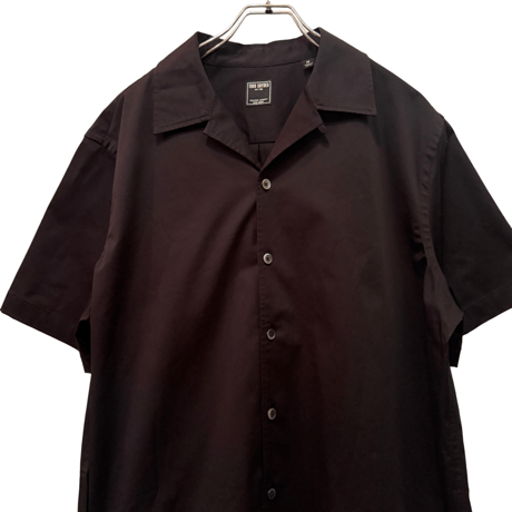 新品　TODD SNYDER RELAXFIT BLACK SATIN CAMP SHIRTS