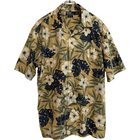 USED VINTAGE   POLO RALPH LAUREN S/S OPEN COLLAR SHIRTS "CLAYTON"