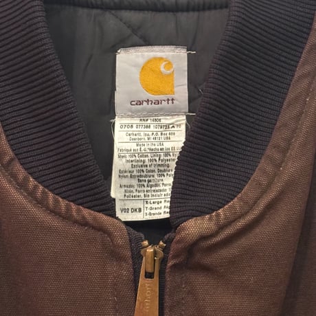 USED  CARHARTT CANVAS DUCK VEST MADE IN USA
