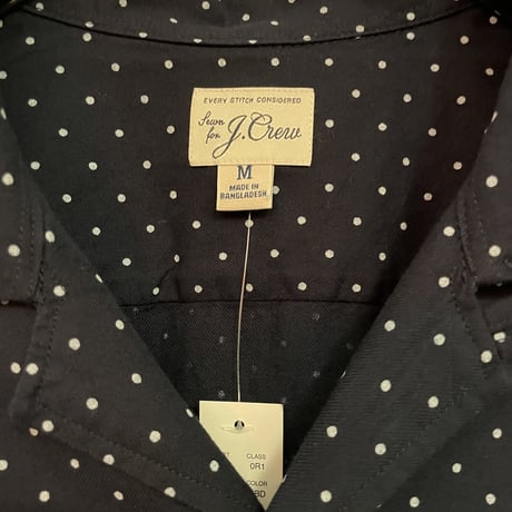 新品　J CREW POLKA DOT WOOL BLEND CAMP SHIRTS