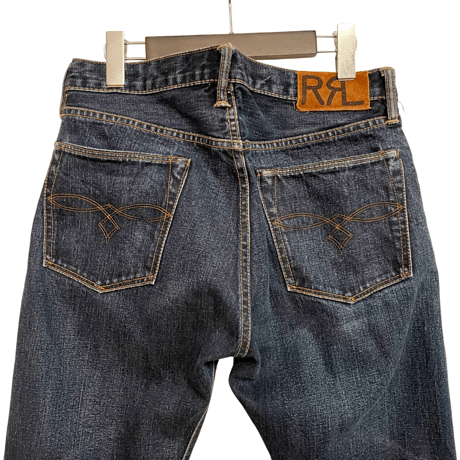USED DOUBLE RL 5POCKET JEANS LOW STRAIGHT