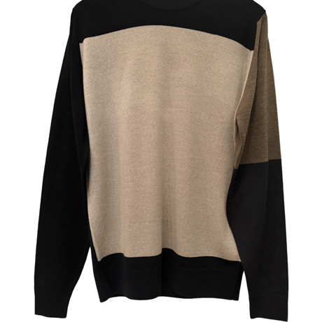 新品　JOHN SMEDLEY L/S  CREWNECK  KNIT  CRAZY PATTERN 100% SEA ISLAND COTTON  "MADE IN ENGLAND"  AS-IS