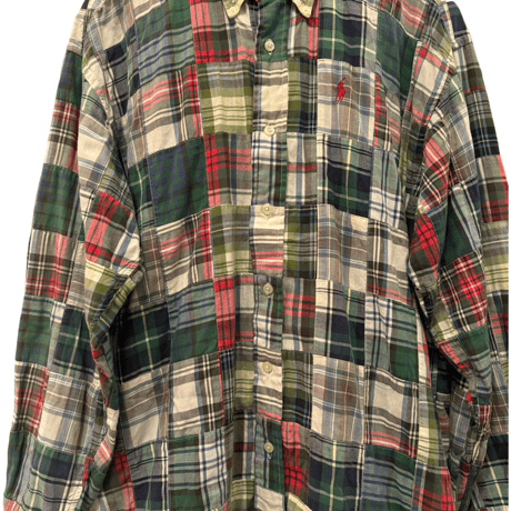 USED POLO RALPH LAUREN BUTTON DOWN PATCHWORK SHIRTS