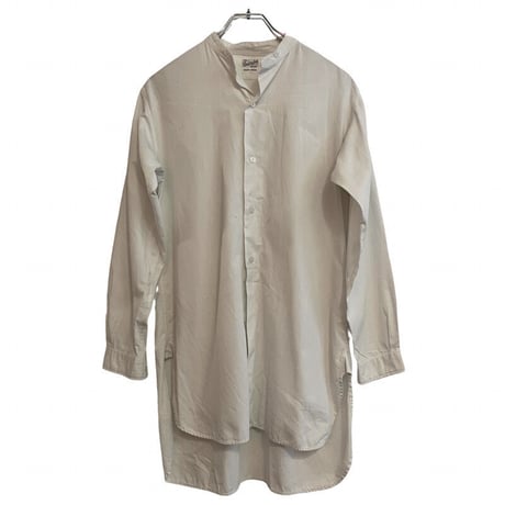 VINTAGE/ANTIQUE (USED) WHITE LONG TAIL BANDCOLLAR SHIRTS