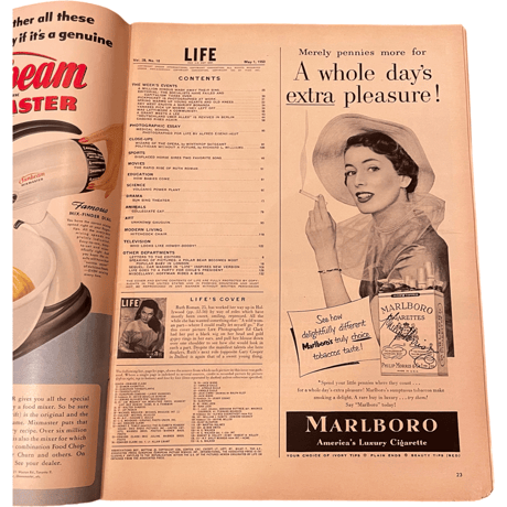 VINTAGE BOOK (USED)  LIFE MAGAZINE 1950 MAY