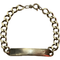 VINTAGE SILEVER ID BRACELET