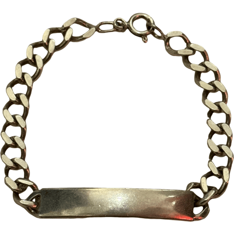 VINTAGE SILEVER ID BRACELET