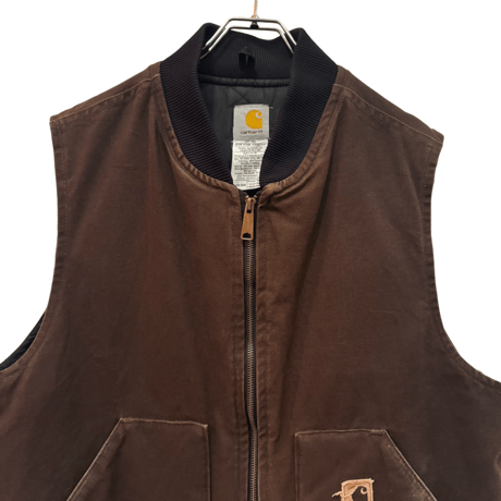 USED  CARHARTT CANVAS DUCK VEST MADE IN USA