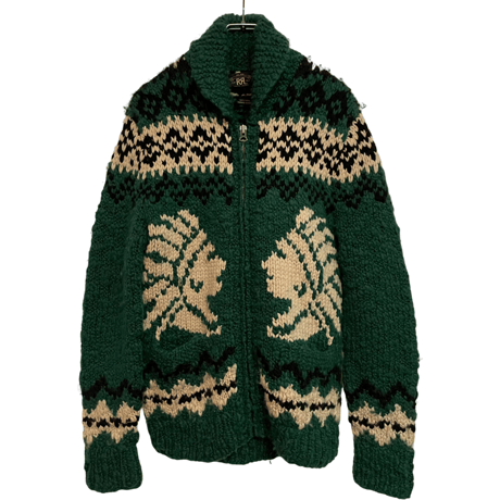 USED RRL COWICHAN JACKET　HAND KNIT