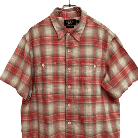 USED   DOUBLE RL CHECK SHIRTS