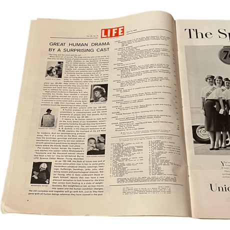 VINTAGE BOOK (USED)  LIFE MAGAZINE 1959 APRIL