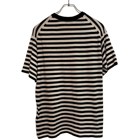 新品　JOHN SMEDLEY S/S  CREWNECK STRIPED KNIT   100% SEA ISLAND COTTON  "MADE IN ENGLAND"