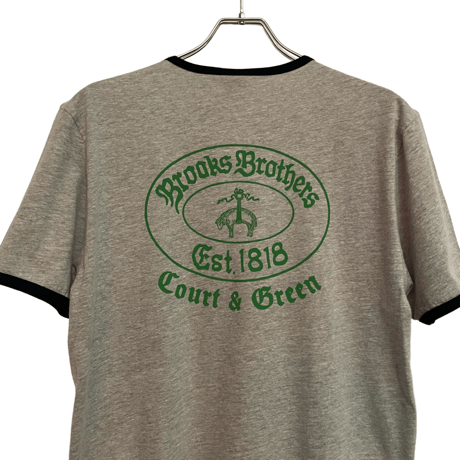 新品　 BROOKS BROTHERS S/S TRIM TSHIRTS  ”COURT&GREEN" CLASSIC FIT