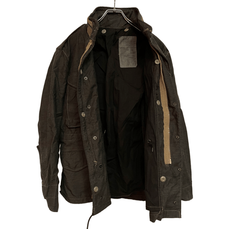 USED  US MILITARY M65 FIELD JACKET S-S BLACK OVER DYED