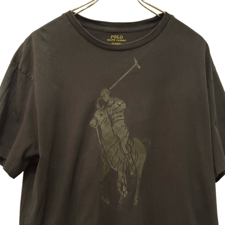 USED POLO RALPH LAUREN S/S  TSHIRTS　BIG PONY BLACK on BLACK