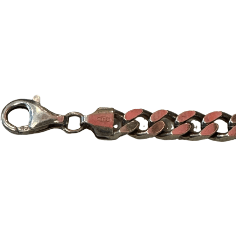 VINTAGE　SILVER　CURB CHAIN BRACELET