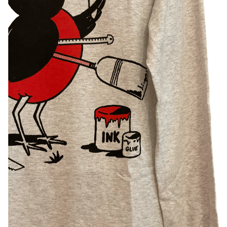 新品　HATCH SHOW PRINT ”PAINT” L/S TSHIRTS　HEATHER GREY
