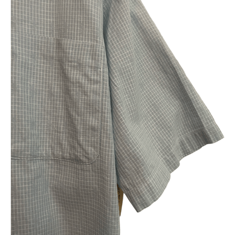 USED ”VINTAGE ” 1990's  DOUBLE RL CAMP SHIRTSQUILTING WINDOWPANE