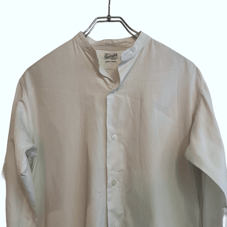 VINTAGE/ANTIQUE (USED) WHITE LONG TAIL BANDCOLLAR SHIRTS