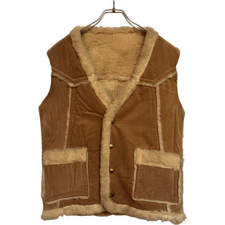 VINTAGE SEARS VELVET BOA VEST