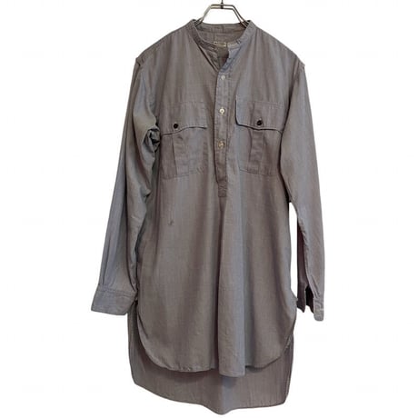 VINTAGE/ANTIQUE (USED) PINCHECK LONG TAIL BANDCOLLAR SHIRTS