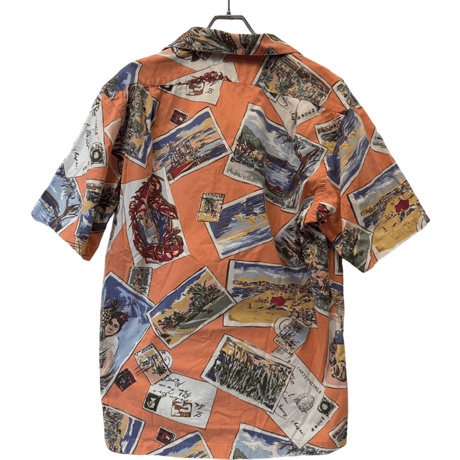 USED VINTAGE   POLO RALPH LAUREN S/S OPEN COLLAR SHIRTS TRIP