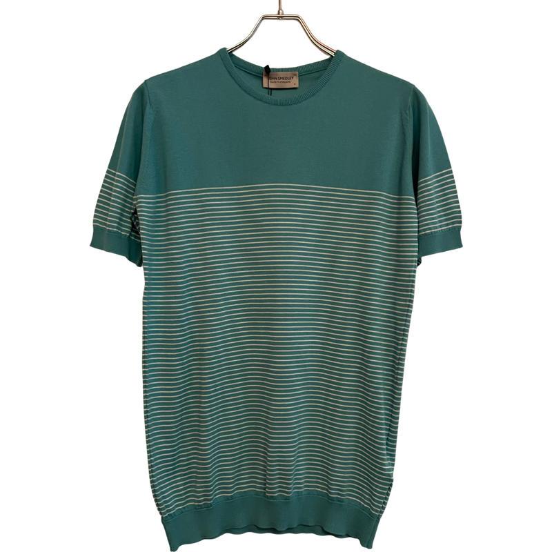 新品 JOHN SMEDLEY S/S CREWNECK STRIPED KNIT 10