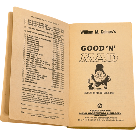 VINTAGE BOOK (USED) MAD MAGAZINE 1969