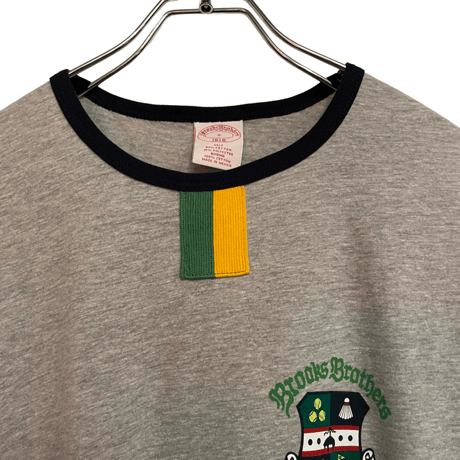 新品　 BROOKS BROTHERS S/S TRIM TSHIRTS  ”COURT&GREEN" CLASSIC FIT