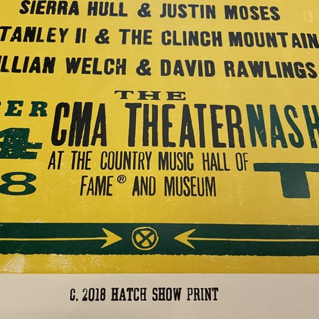 新品　 HATCH SHOW PRINT POSTER ”STANLEY BROS”  MADE IN USA