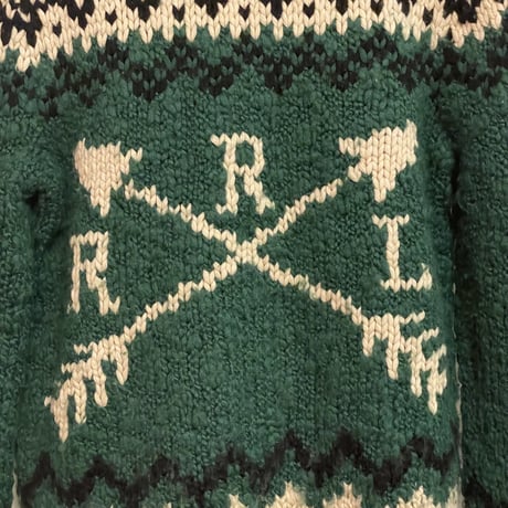 USED RRL COWICHAN JACKET　HAND KNIT
