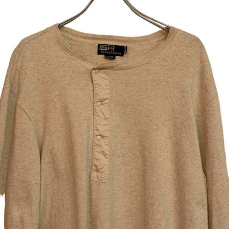 USED  POLO RALPH LAUREN HENLEY NECK KNIT SHIRTS ALPACA BLEND