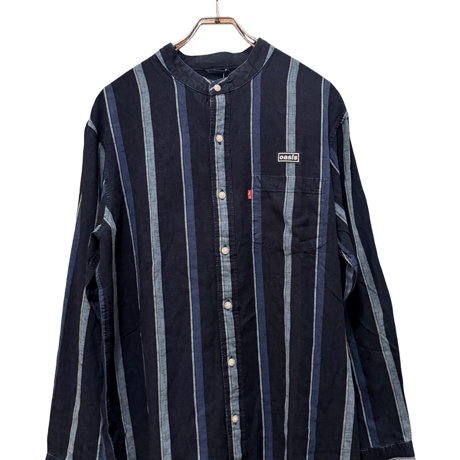 NEW  LEVI'S×OASIS BANDCOLLAR STRIPE SHIRTS