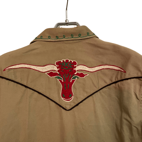 VINTAGE CT-TWILL WESTERN SHIRTS　"BOOTS&BUFFALO SKULL"