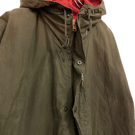 USED VINTAGE MADE IN USA  POLO RALPH LAUREN WAXED COTTON HOOD JACKET