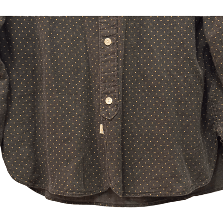 USED   DOUBLE RL POLKA DOT SHIRTS BLACK×GOLD