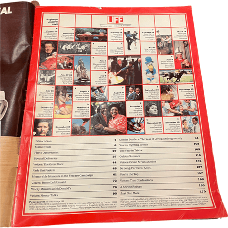 VINTAGE BOOK (USED)  LIFE MAGAZINE 1985 JAN