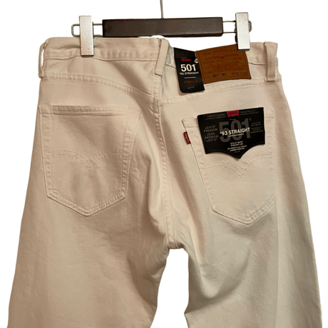 新品　US LEVI'S PREMIUM 501 WHITE JEANS  93