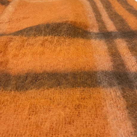 USED VINTAGE MOHAIR  RUG MADE IN SCOTLAND