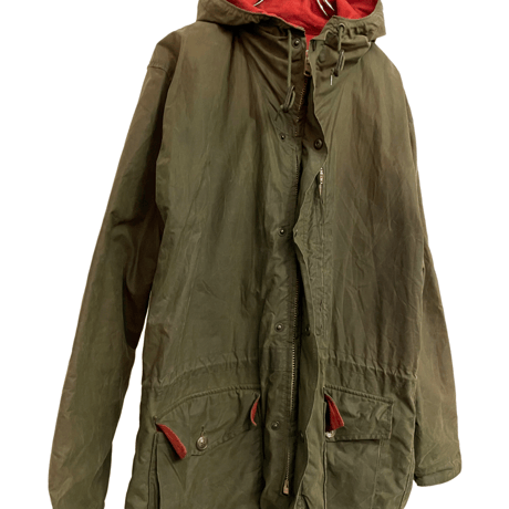 USED VINTAGE MADE IN USA  POLO RALPH LAUREN WAXED COTTON HOOD JACKET